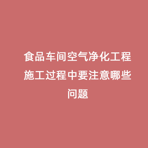 食品車(chē)間空氣凈化工程施工過(guò)程中要注意哪些問(wèn)題